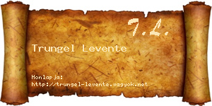 Trungel Levente névjegykártya